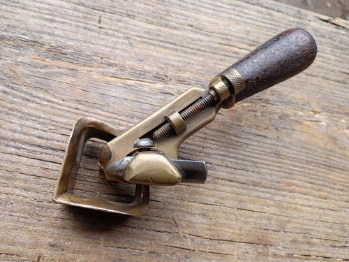 Vintage brass dowel cutter - brass,