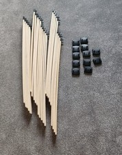 Replacement Bed Slats Wooden Slats 53mm for Double Bed and centre caps, end caps