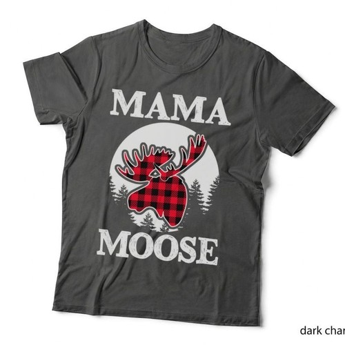 Buffalo plaid moose head - plaid,