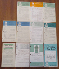 Vintage Job Lot Bundle WW2 Sweetex Promex 11 Commercial Bakery Cake Recipe Cards