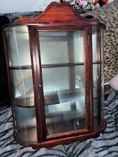 Vintage Mahogany Wood & Glass