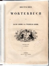 GRIMM DEUTSCHES WORTERBUCH- in 10 volumes, original from XIX Century,1854-99
