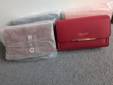 FOREVER LOVELY CROSSBODY STRAP PURSE/ Wallet/ BAG NEW  in RED Black PInk & Brown