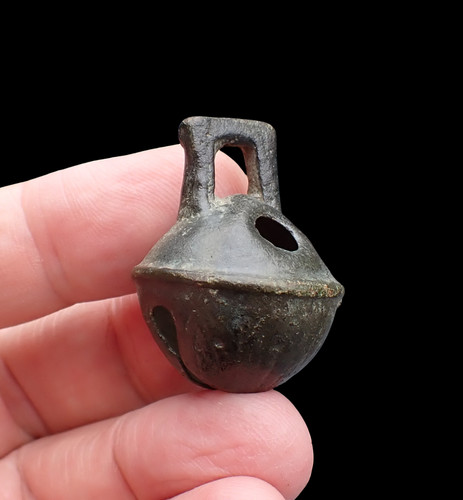 Late medieval crotal - a,