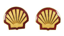 Pair Of Shell Oil Petrol