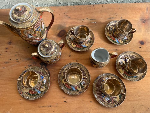 Japanese satsuma tea set