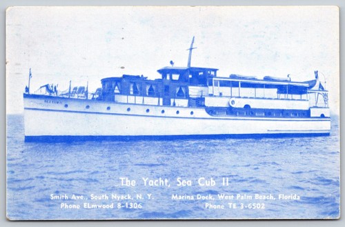 Sea cub yacht postcard - sea,