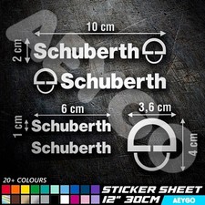 SCHUBERTH HELMET Vinyl Decal Stickers Sheet Bike Frame Cycle Bicycle MTB Mod MX