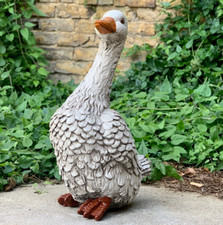 Goose statue for country house decor Stone duck figurine Concrete bird sculpture