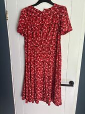 pearl lowe dress 12 red floral 