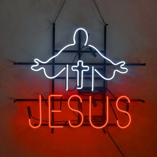 Jesus christ cross - cross, neon