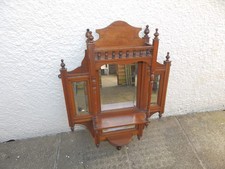 Late Victorian Walnut Over Mantle Mirror