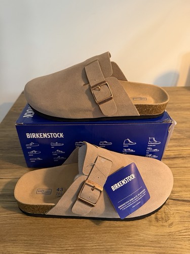 Birkenstock boston beige suede - birkenstock,
