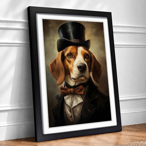 Beagle victorian framed wall - framed,