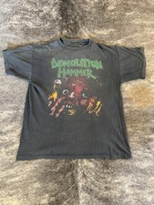 Vintage DEMOLITION HAMMER 1990 T Shirt M / Death Metallica Carcass Entombed
