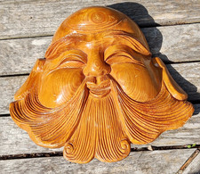 Carved Wood Budai Mask - FREE