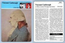 Viscount Castlereagh Foreign Affairs British Heritage Edito-Service SA 1979 Card