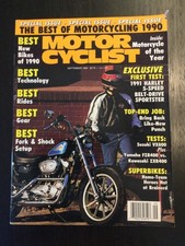 Motorcyclist September 1990 H-D Sportster 1200 Suzuki VX800 FZR400 vs ZXR400