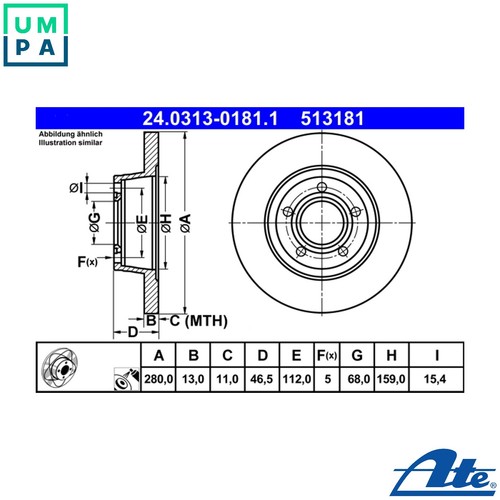 Brake disc 0313 - brake,