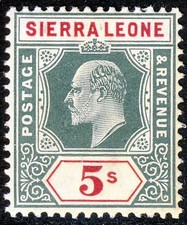 SIERRA LEONE KE VII 1905 5s