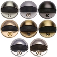 Door Stops - Floor Mounted - Half Moon Oval Shielded - Premium UK Quality