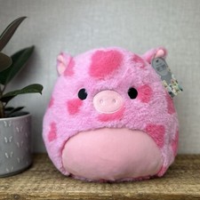 Squishmallow Gwendle the Pink Pig 12” FuzzMallow Plush - Pink Fluffy Pig Squish