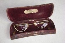 Vintage Algha Gold Plated Half-Moon Spectacles In Original Case