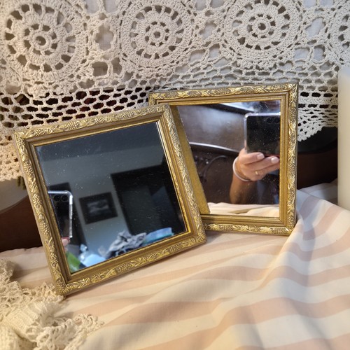 Vtg home interior mirrors gold - vtg,