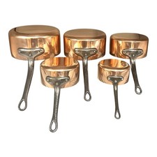 French Copper Pan Set 5 Piece
