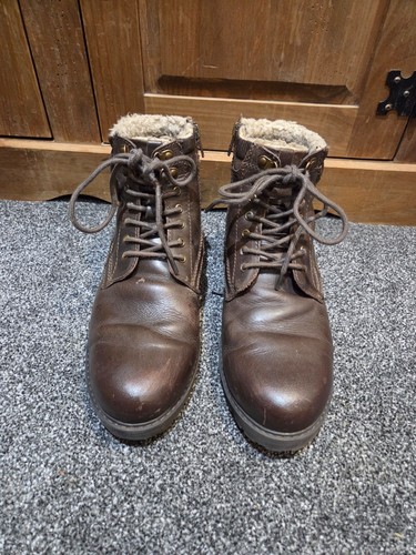 Shoe fur lined leather - fur,