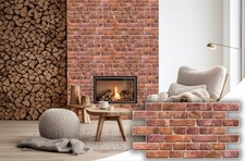 Stone Brick Wood Effect 3D PVC Plastic Wall Panels Decorative Cladding Tile