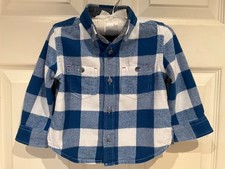 Boys' Blue & White Brushed
