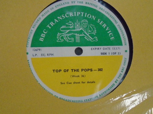 Bbc 302 transcription disc top - bbc,