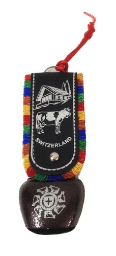 Brown swiss cow bell car - cow,