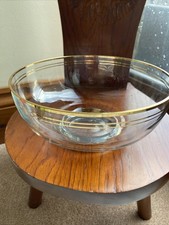 20cm Diameter glass gold rim