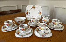 Vintage Plant Tuscan China Floral Tea Set 20 Piece