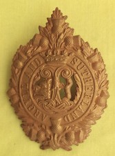BRASS ARGYLL AND SUTHERLAND HIGHLANDERS CAP BADGE - C968