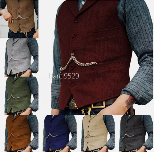 Mens tweed waistcoat vest - tweed,
