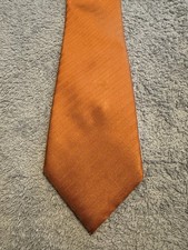 Men’s DUFFER ST GEORGE 100% Silk Tie R9 Copper Orange Classic style FREE P&P