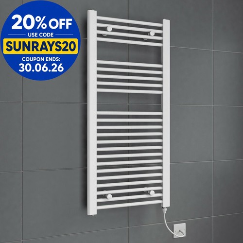 Bathroom white electric ladder - bathroom,