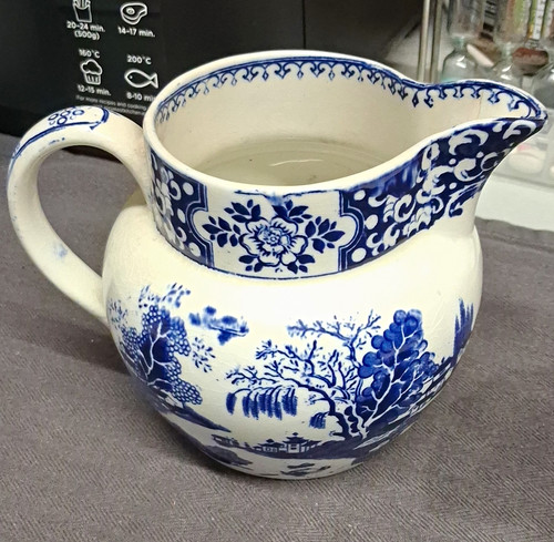 Unmarked blue white ceramic - blue, &