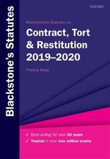 Blackstone's Statutes on Contract, Tort & Restitution 2019-2020 (Blackstone's S