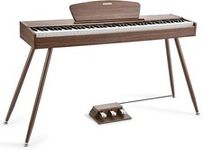 Donner DDP-80 Digital Piano 88 Keys Weighted Hammer Action MIDI Walnut