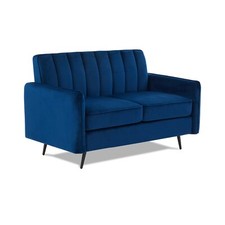 Velvet 2 Seater Sofa in Navy