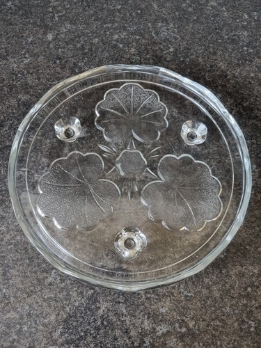 Vintage footed pressed glass - pressed,