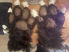 Black Fursuit Hand Paws