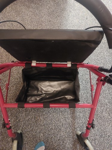 Red wheel rollator walker - red,