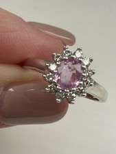 White Gold Pink Sapphire and