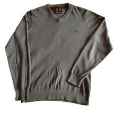 MUSTO Men's Airforce Blue Merino Blend Sweater Jumper Size Medium Luxury