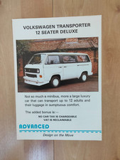 VW T25 / T3 Transporter Advanced Vehicle Builders 12 Seater Minibus  Sales Flyer